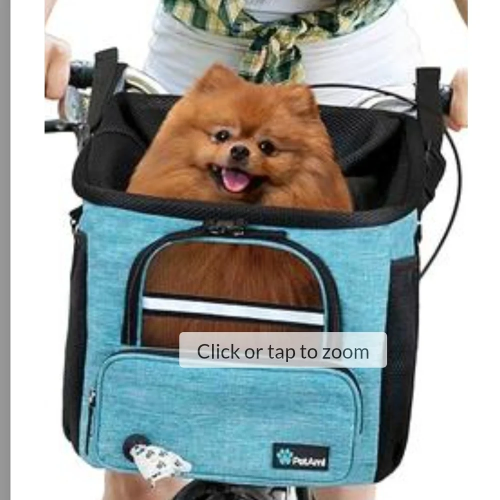 Blue Dog Carrier Backpack For Bike, Car Or Carrier